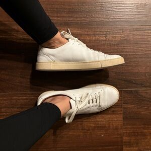 FRYE white leather sneakers